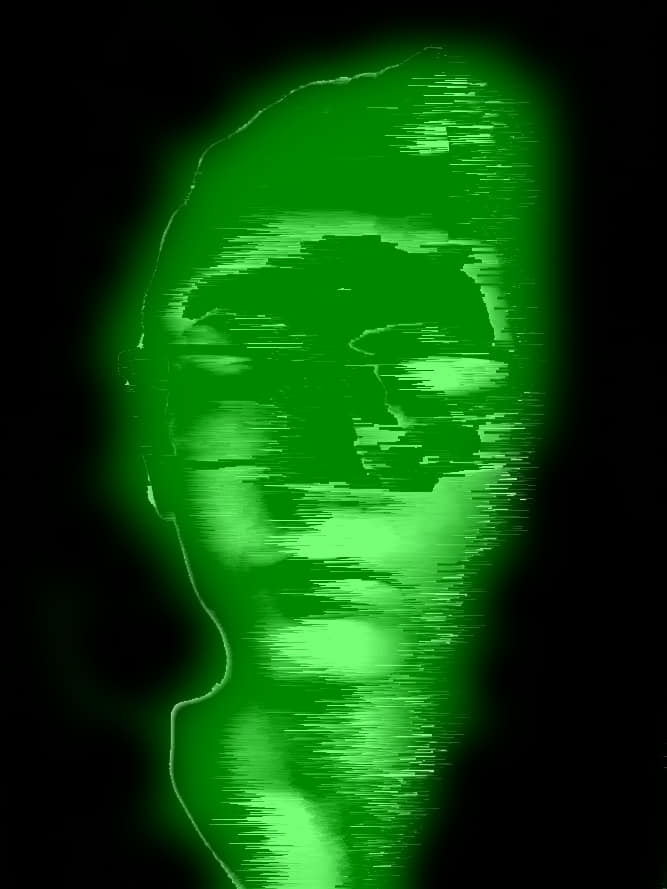 Image manipulation of a selfie made with Photoshop. November 2018.